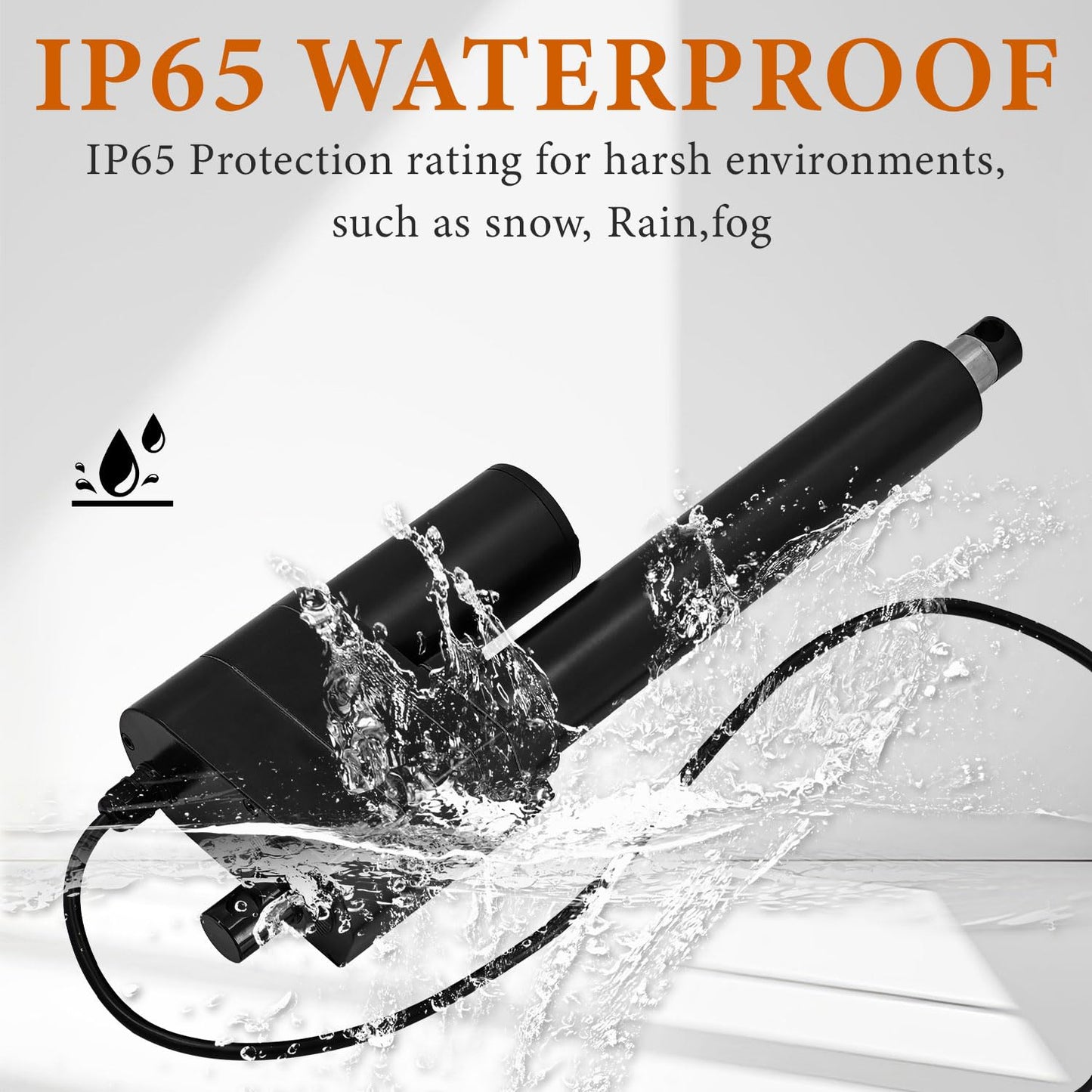 8" Heavy Duty Linear Actuator | 8 Inch Stroke | 12V | 2000 lbs Force | IP65 Protection | Replace for PA-17 | High Force Linear Actuator for Industrial Agriculture Agriculture Automotive