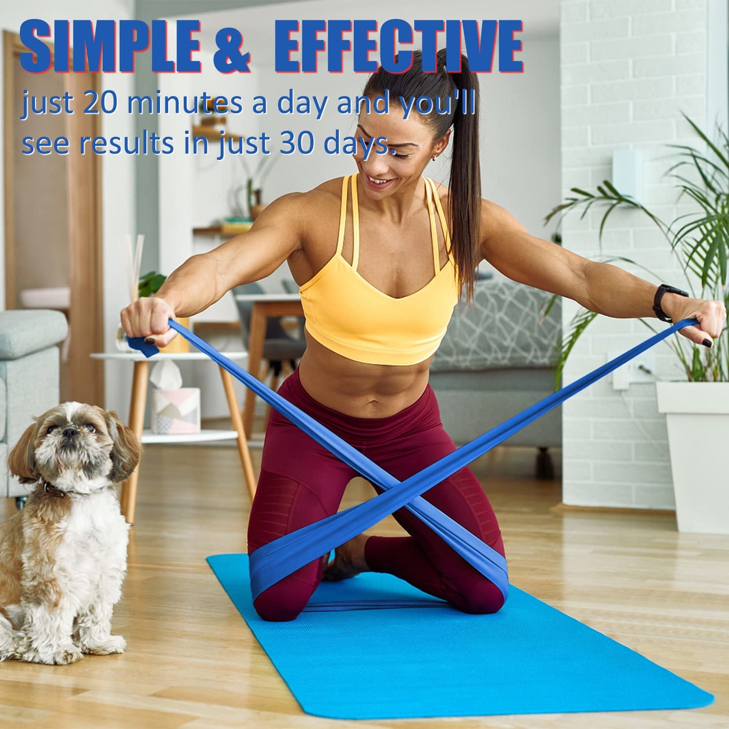 Resistance Bands Set, 3 Pack Latex Exercise Bands with Different Strengths,Elastic Bands for Upper & Lower Body & Core Exercise, Physical Therapy, Lower Pilates, Home Workouts, Rehab