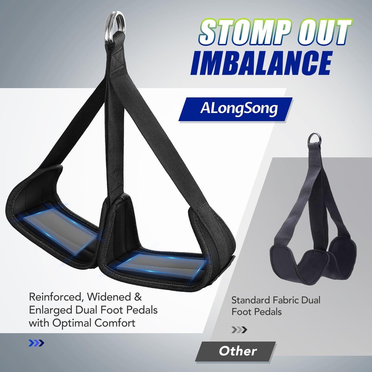 ALongSong Pull Up Assistance Bands with Foot Support Pedal - Upgraded Heavy Duty Resistance Bands Adjustable Weight/Height with 4x80Lbs Bands&Measured Strap for Strength Training Home Gym Core Workout