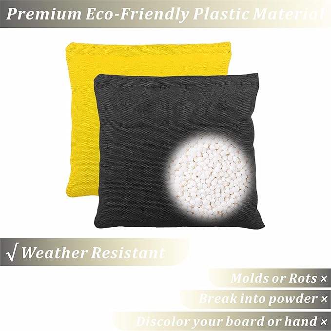 Cornhole Bags Set of 8 Regulation Professional Corn Hole Bean Bags Weather Resistant for Tossing Adults Yard Game
