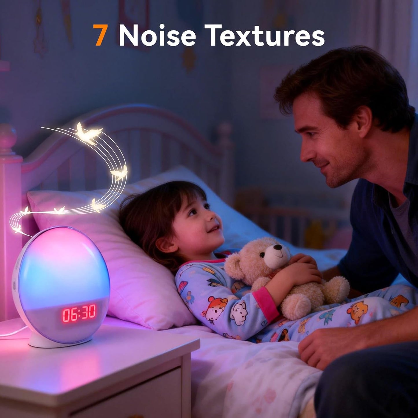 Sunrise&Sunset 11 Sunrise Alarm Clock with App Control for Heavy Sleepers, Bedroom, Wake Up Light with Simulation