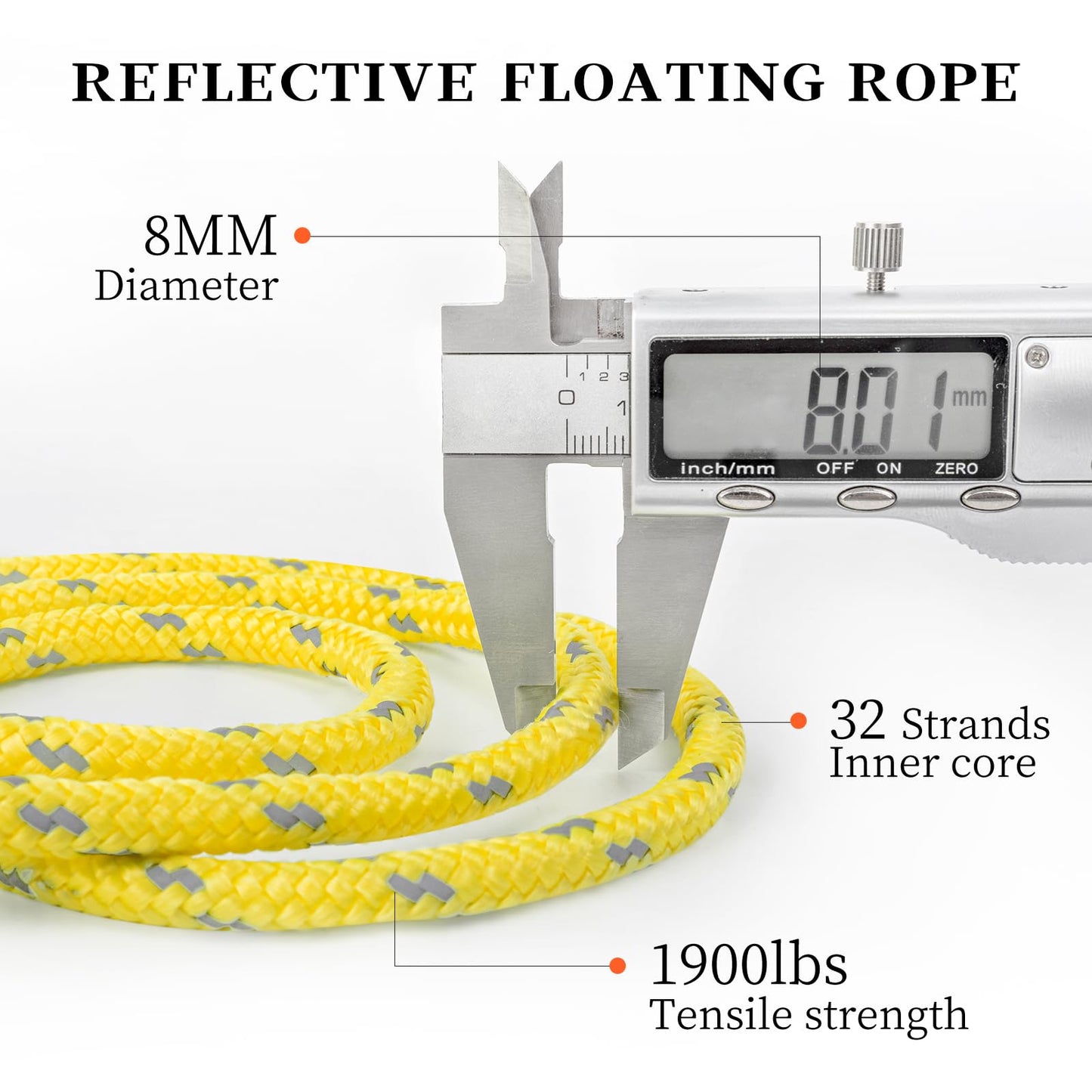 AOLEBA Water Rescue Throw Bag with 8MM Reflective Rope, 1900lbs Tensile Strength Emergency Safety Gear for Boating, Kayaking, Rafting, Floating Throw Bag Throwable Device with Quick Deployment Design