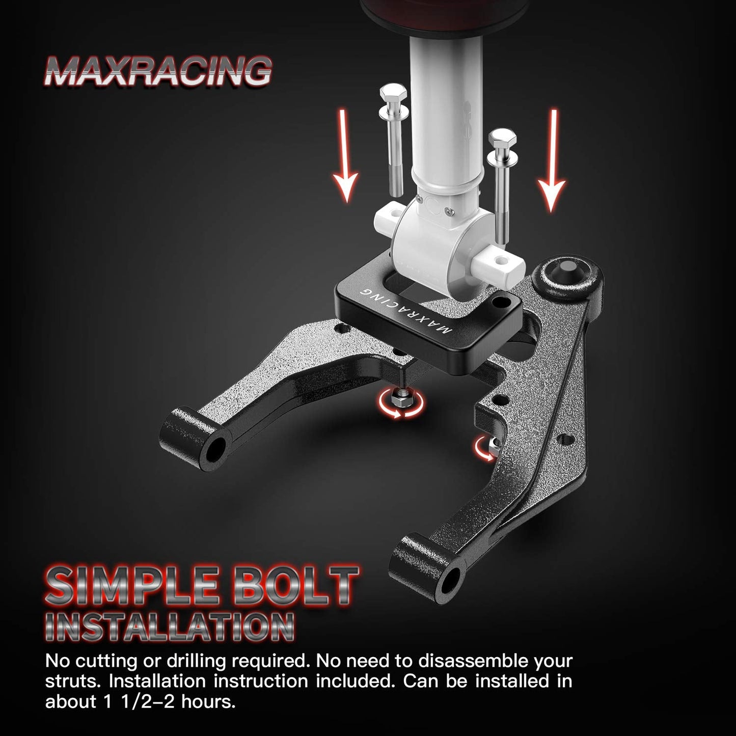 Maxracing 2" Leveling Kit Compatible with 2007-2026 Chevy Silverado 1500 Avalanche Suburban Tahoe/GMC Sierra Yukon XL1500