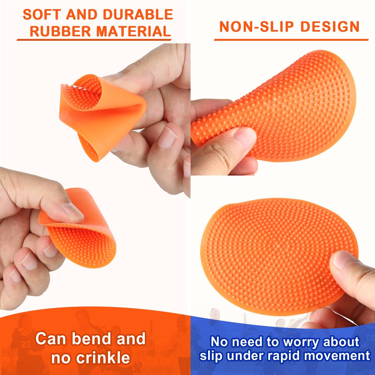 TuXHui Poly Spots 4 inch Flat Cones Spot Markers for Gym/PE Training, Dance, 24 Pcs Non-Slip Rubber Floor Dots Flat Disc Markers for Soccer Basketball Sports Agility Drills, Classroom Activities