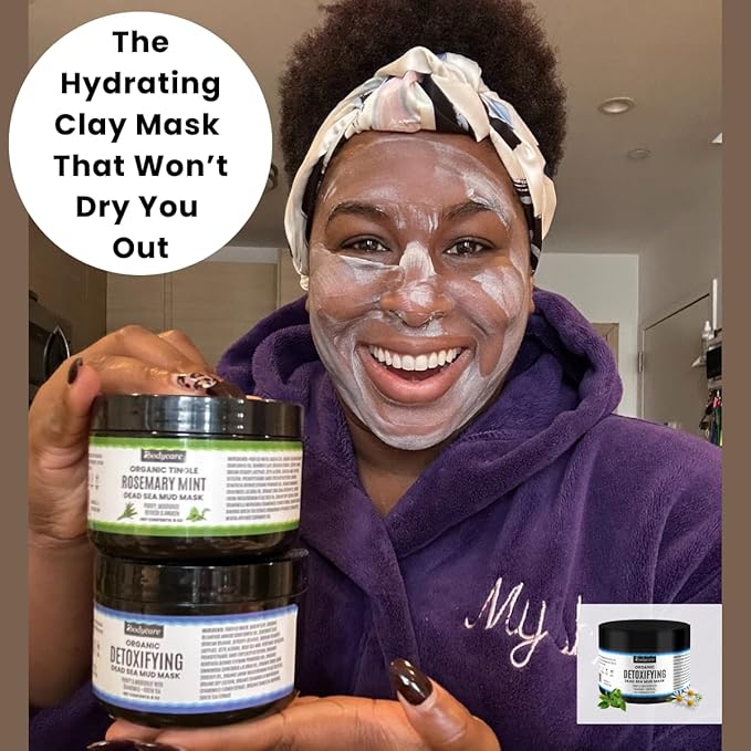 Organic Detoxifying Dead Sea Mud Mask A Whipped Mineral Clay A Evening Primrose Jojoba Rosehip and Flaxseed Oils A Chamomile Green Tea A Hydrating Facial Mask A Smooth Glowing Skin A 8 oz