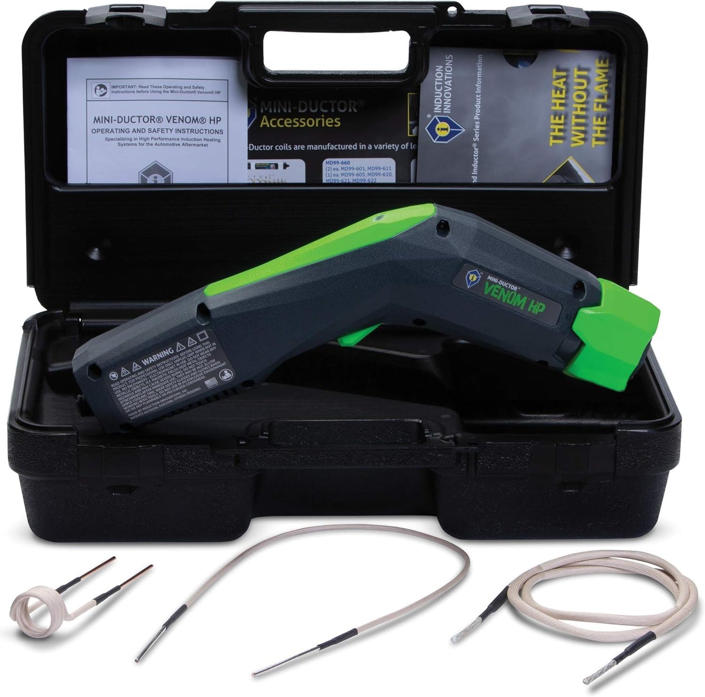 Induction Innovations - Mini-Ductor Venom HP (MDV-787) - Handheld Induction Heater with 3 Basic Coils, Rugged Carrier Case & Operations Manual to Safely Remove Nuts, Bolts, Bearings, & More