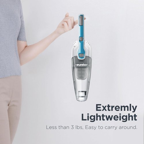 Eureka Corded Stick Vacuum Cleaner - Powerful Suction for Pet Hair | Lightweight 3-in-1 Handheld, Aqua Blue