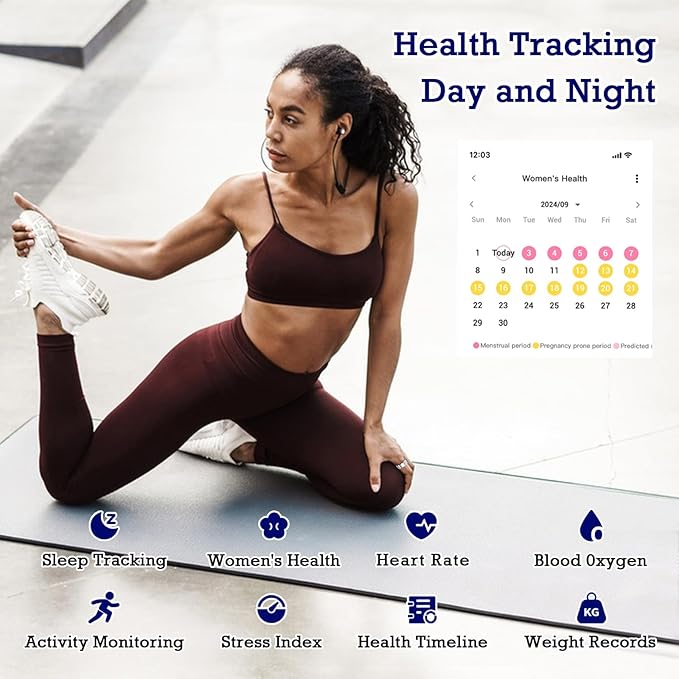 Smart Ring Health Tracker, Sleep Tracker Ring with Heart Rate, Waterproof Fitness Ring for Activity Monitoring/Steps/Distance/Calories,Air Gestures,Up to 7-Day Battery,for iOS Android(Light Silver#10)