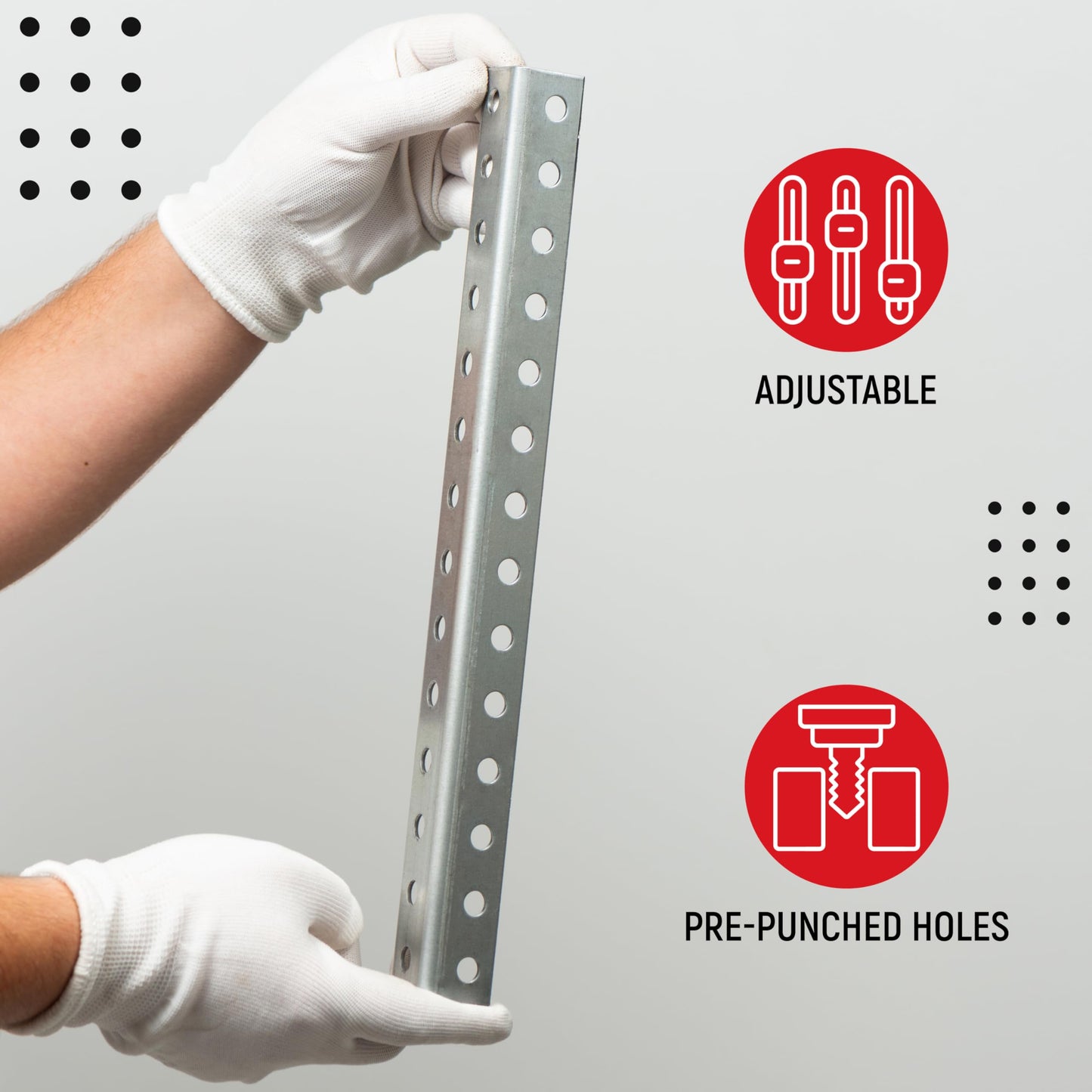 Garage Door Opener Hanging Kit, Galvanized Steel, Installation Screws Included, Compatible with Most Popular Brands