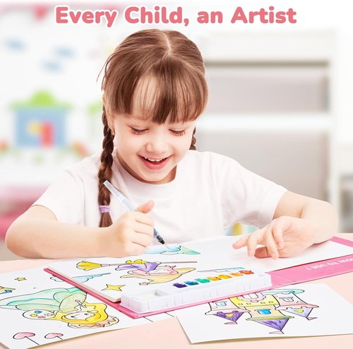 JoyCat Watercolor Painting Book - Fun Arts & Crafts for Toddlers Ages 3-8 | Magical Pony Design