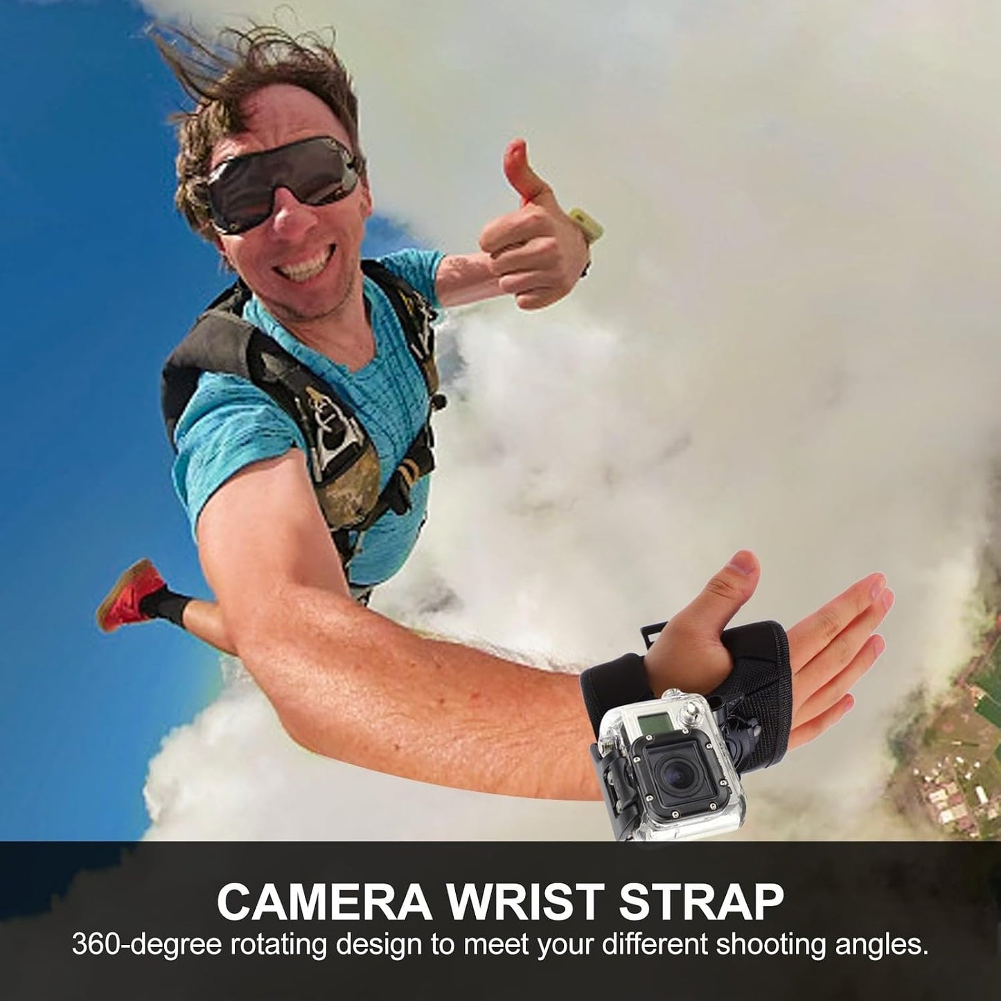2pcs 360 Lurrose Degree Rotary Nylon Camera Arm Band and Hand Strap Wrist Mount for Action Cameras, Adjustable
