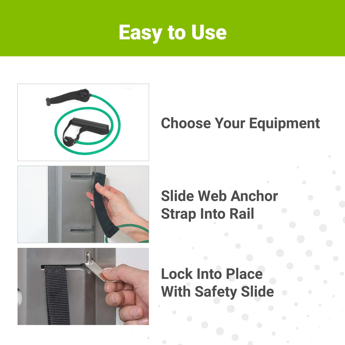 Web Slide 3-Pack Basics Rail System with Storage Rack, Stainless Steel - Perfect for Dynamic Warm-ups, CrossFit, Stretching, and Strength Building - Physical Rehab Equipment for Clinic, Home, or Gym