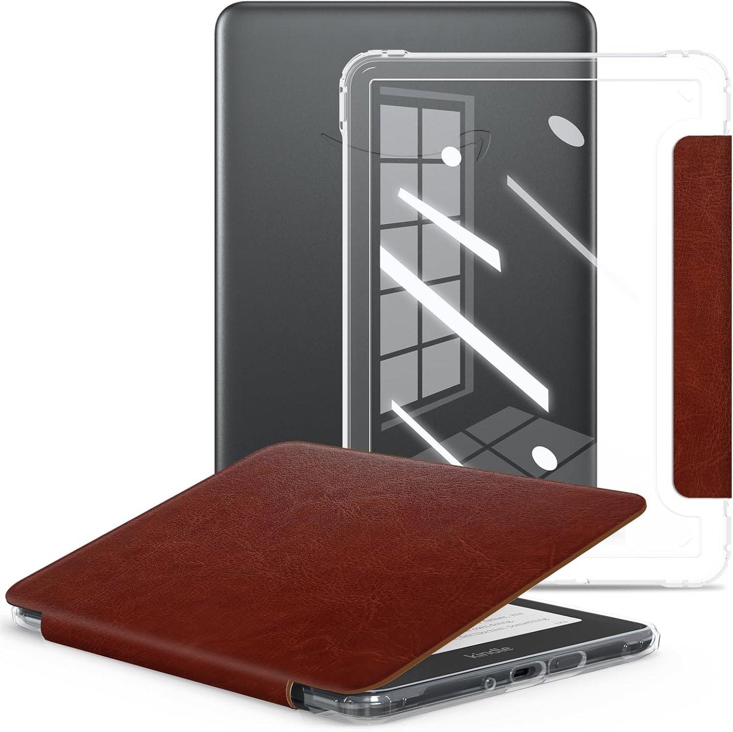 E NET-CASE 2024 (2025) 7 inch Case for All-New Released & Kindle Colorsoft Ebook Electronic Reader,Clear Back Shell
