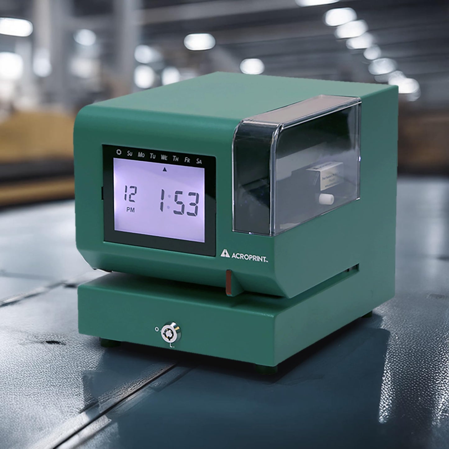 Acroprint M150MC4 Heavy-Duty Digital Time Recorder, Steel Construction, Backlit LCD