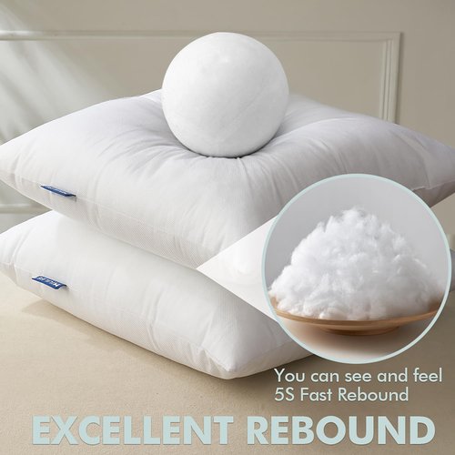 MIULEE Throw Pillow Inserts - Set of 2, 18x18 Inches, Non-Woven Decorative Cushions for Living Room