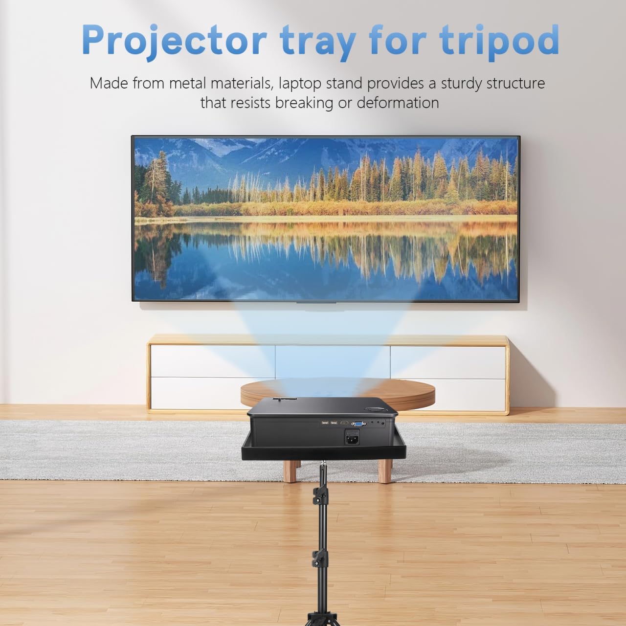 Gadpiparty Projector Stand Tripod, Adjustable Projector Stand, for Laptop Camera Holder Floor Desktop Use