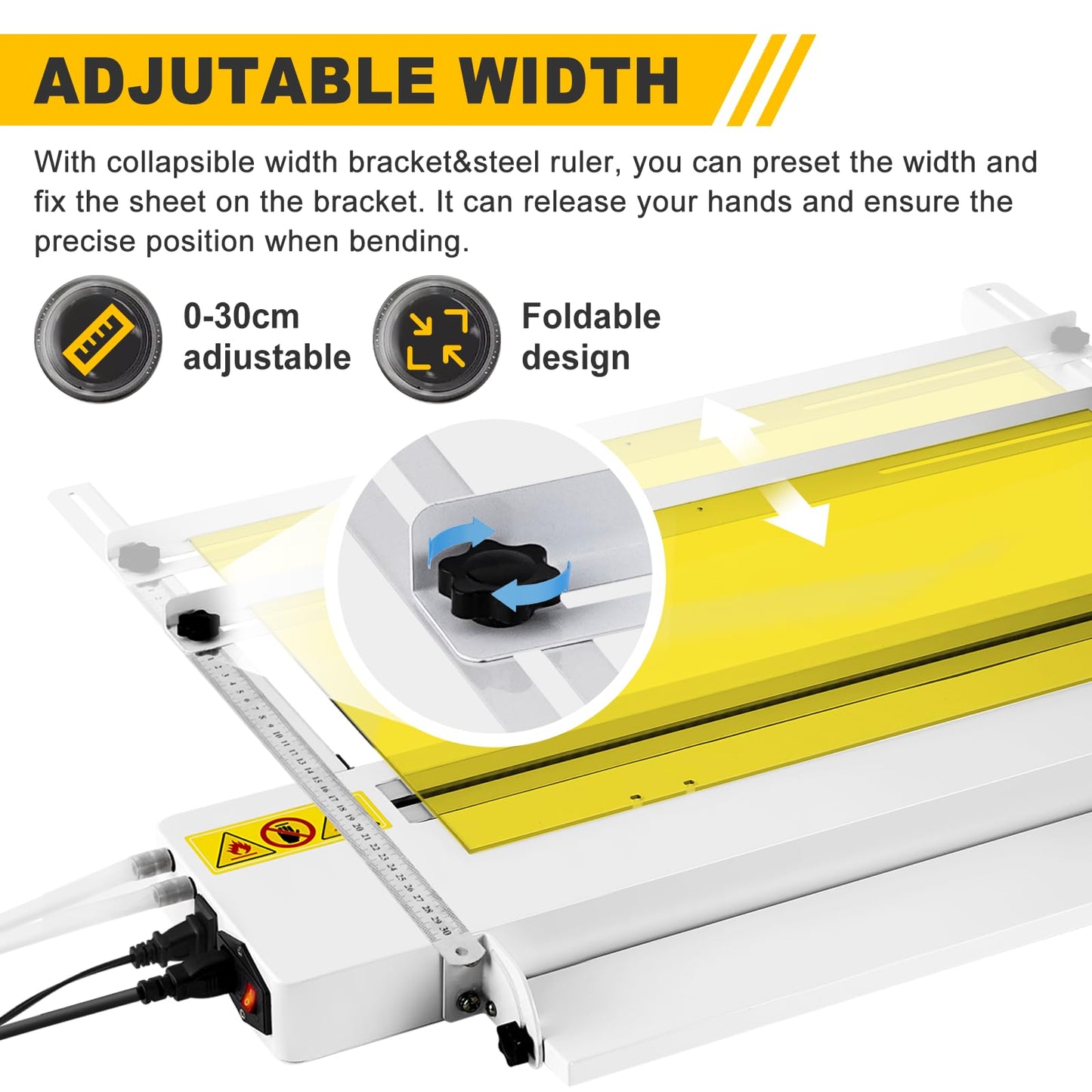 24inch Acrylic PVC Plastic Bender Acrylic Bending Machine with Adjustable Length&Angle, 24" Plastic Sheet Bender 60cm Acrylic Strip Bender Heater 0-85℃ 110V