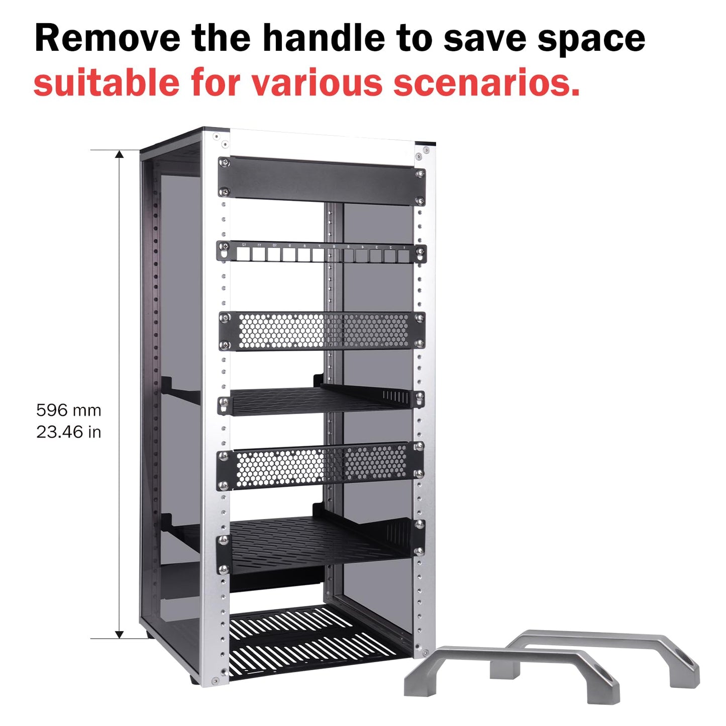 GeeekPi 12U Network Rack, 10 inch Mini Server Rack for Network, Servers, Audio, and Video Equipment, DeskPi RackMate T2 Rackmount, 10.23 inch Depth