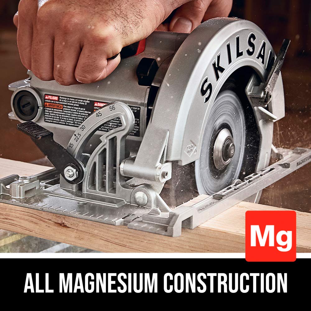 SKIL 15 Amp 7-1/4 Inch Magnesium Left Blade Sidewinder Circular Saw Skilsaw - SPT67M8-01