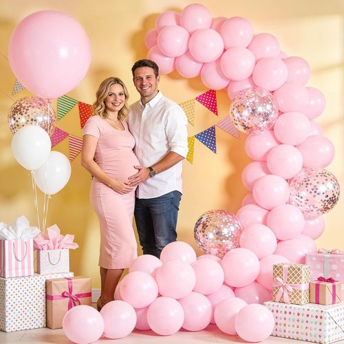 Light Pink Balloons by [Brand Name] - 12 Inch Latex Balloons for Birthday Parties & Baby Showers | 110 Pack