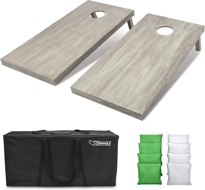 GoSports 4 ft x 2 ft Regulation Size Wooden Cornhole Boards Set - Includes Carrying Case and Bean Bags (Choose Your Colors) Over 100 Color Combinations
