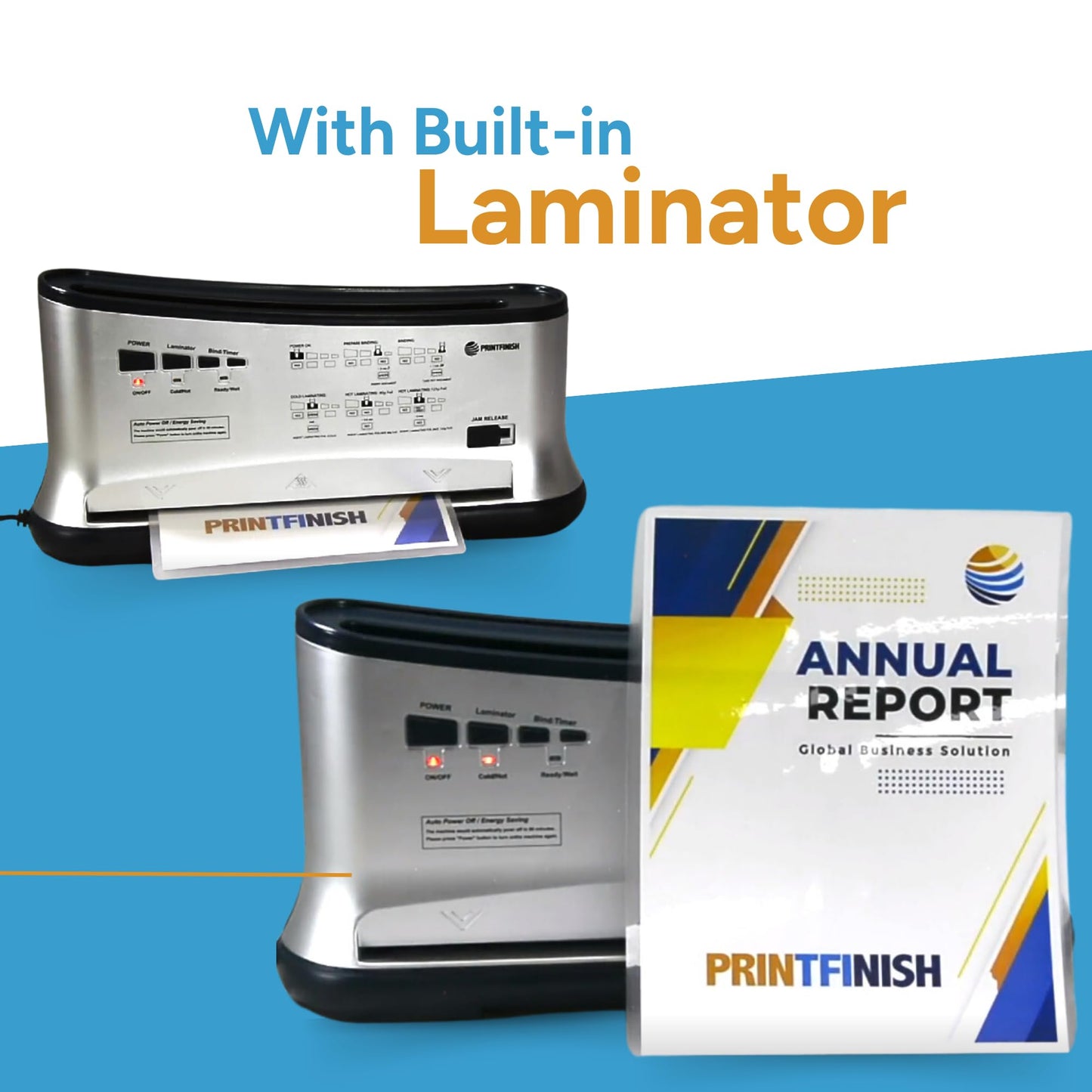 Printfinish Thermal Binding Machine with Built-in Laminator 12″ – LTB-200(Letter Size) | Jam-free and Efficient Desktop Binding Machine for Professional Looking Books, Presentations, Notebooks (110 V)
