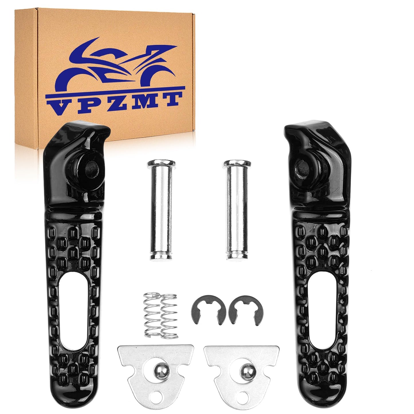 VPZMT Rear Foot Pegs Footrests Pedal for Honda 2003-2023 CBR 600RR, 2004-2016 CBR1000RR (Rear-Black)