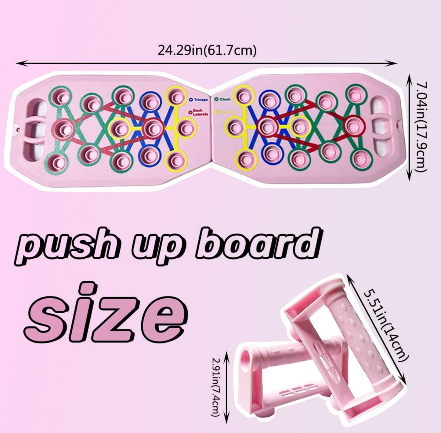 Push Up Board for Women, 28 in 1 Push up Board Pink Workout Equipment Multi-Functional Pushup Stands System Fitness Floor Chest Muscle Exercise
