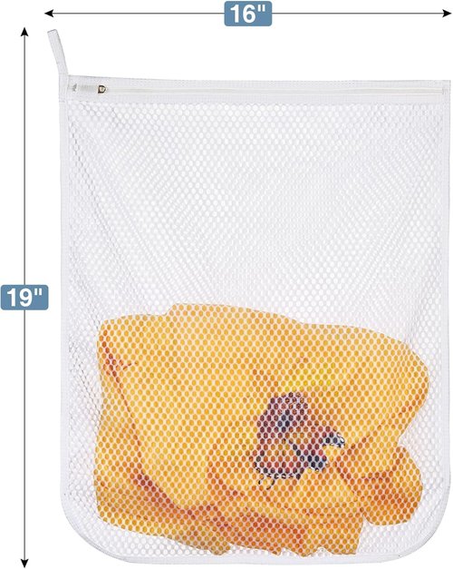 Durable Honeycomb Mesh Laundry Bags by [Brand Name] - 3 Large Bags for Delicates | 16" x 19"