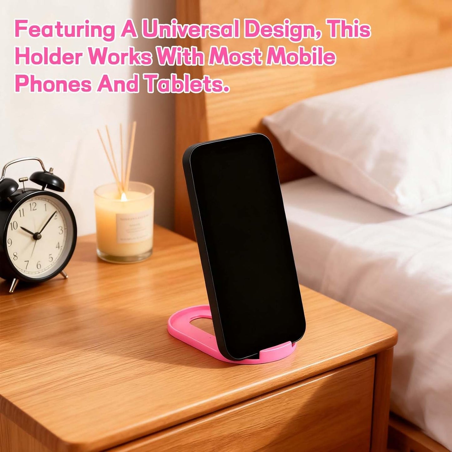 Apojgitn 6PCS Travel(6 Foldable Phone Stand - Colorful Desk Office Cell Phone Holder, Mobile Tablet Holder for Airplane