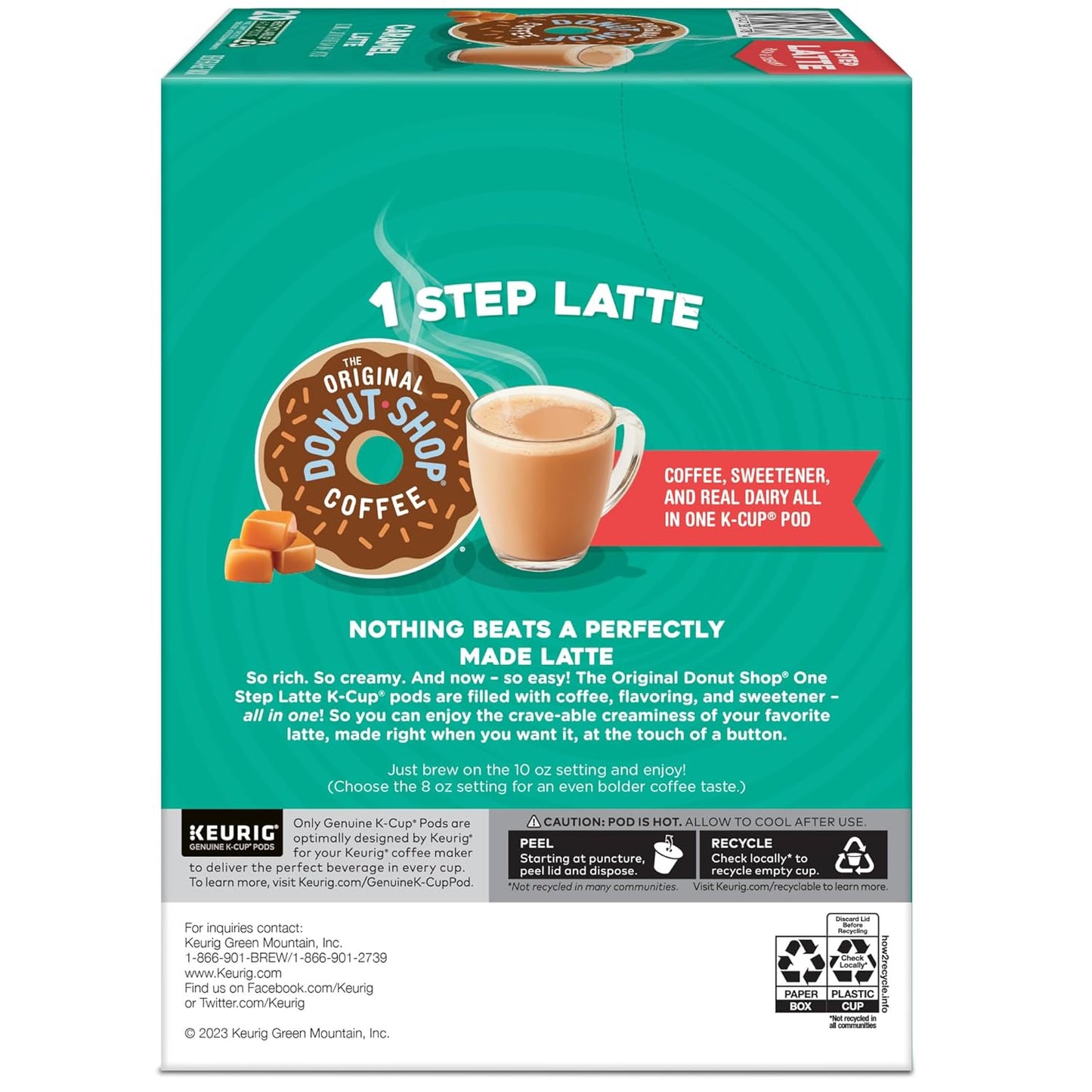 Original Donut Shop Caramel Latte K-Cup Pods - One-Step Convenience | 20 Count