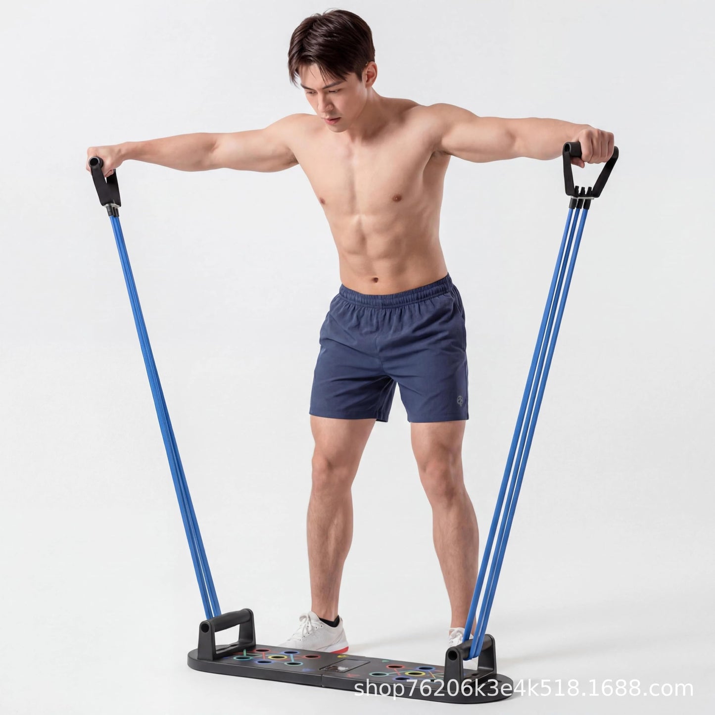 BESUNTEK Foldable Push Up Board, Portable Multi-Function Fitness Exercise Board for Home Total Body Workout (Upgraded Model)