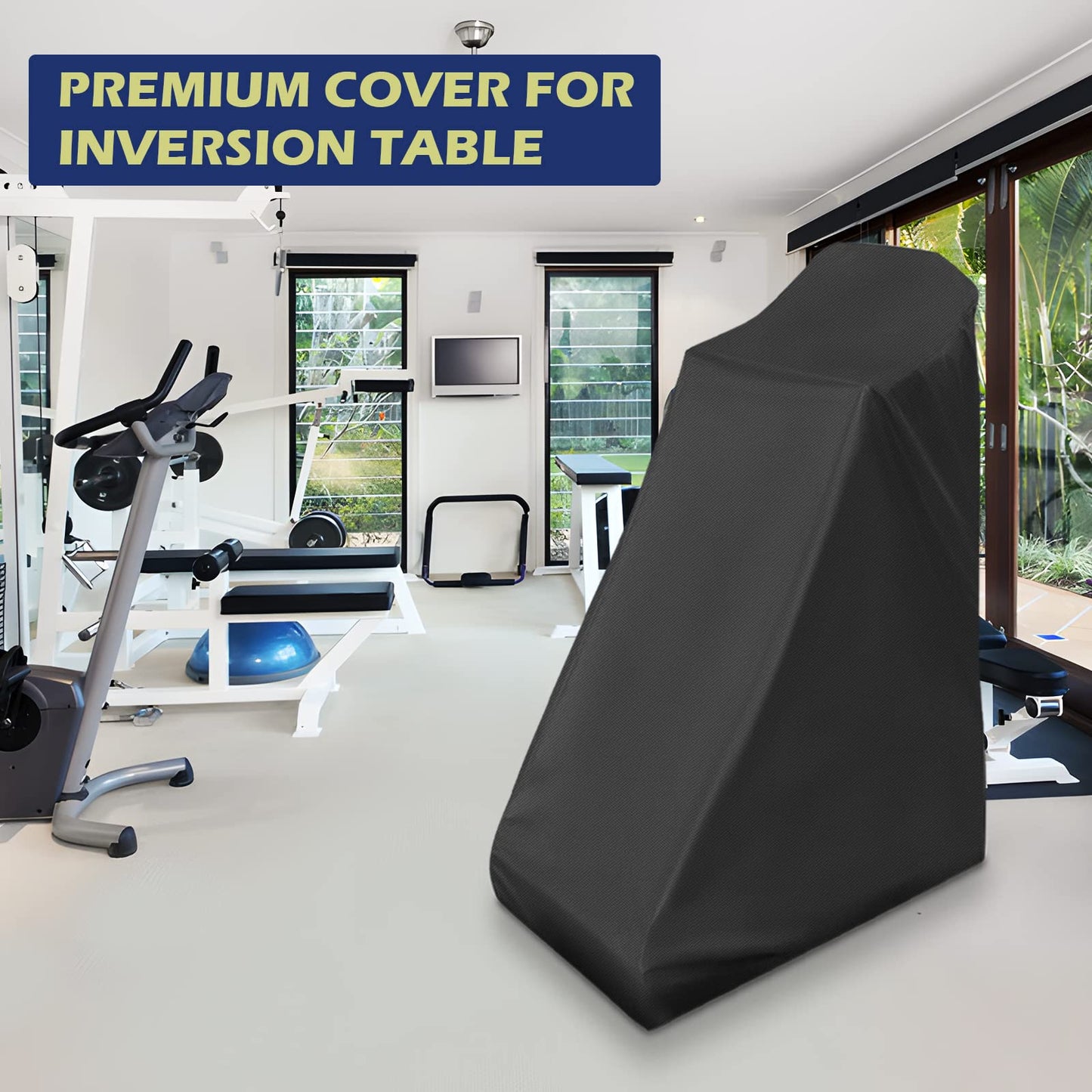Guisong Inversion Table Cover with Zipper, Waterproof Dustproof Protective Cover Fit Most Inversion Tables & Chairs, Indoor Outdoor Use