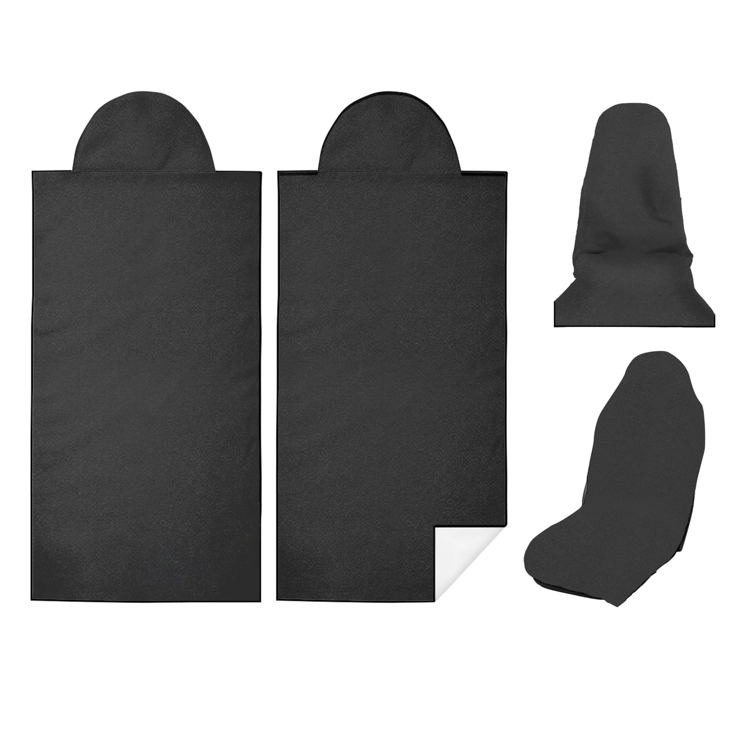 Car Seat Towel Cover After Gym, Car Seat Cover Towel – Sweatproof, Washable, Non-Slip Cover for Cars, SUVs (2 Pack, Black)