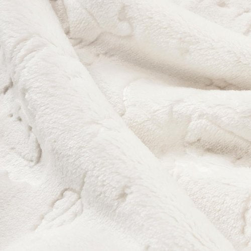 BORITAR Fleece Baby Blanket - Ultra Soft 3D Animal Design | Cozy Infant Toddler Receiving Blanket (30x40 Inches, Cream)