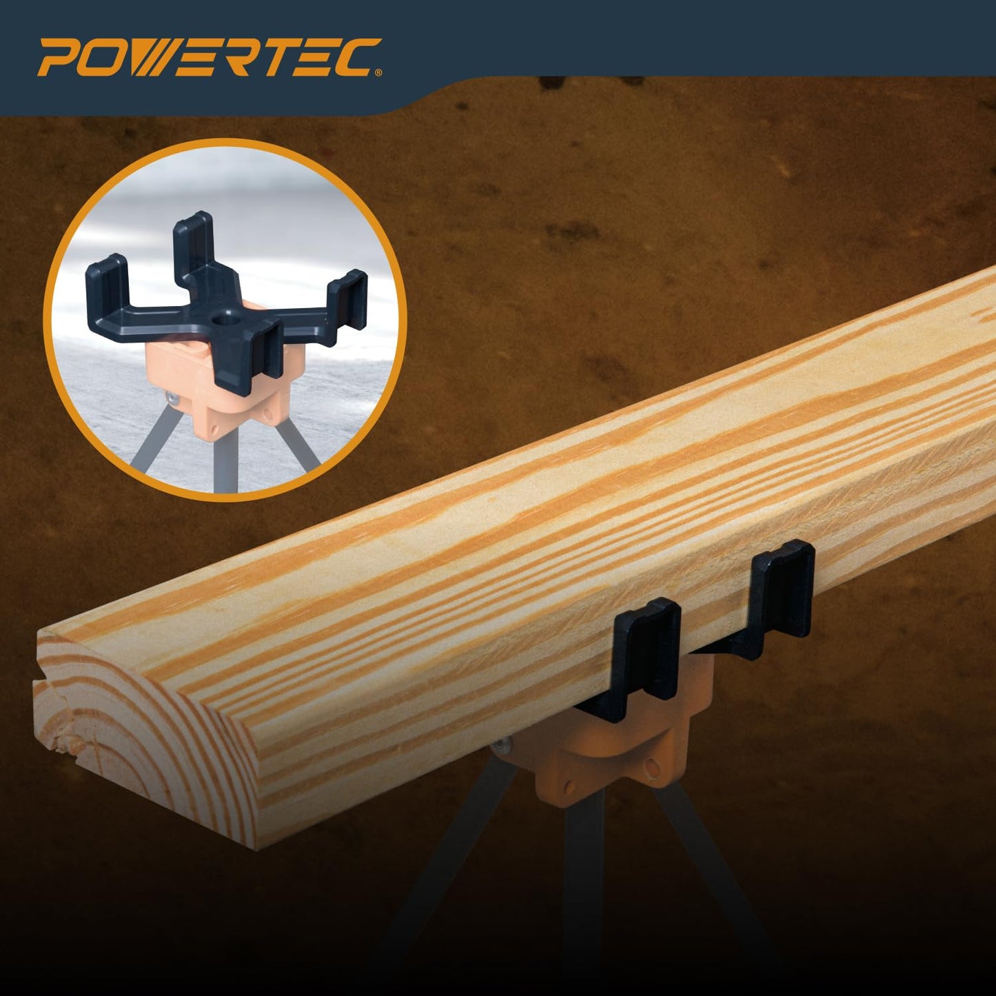 POWERTEC Arachni-Flex Workstation 2x4ft Portable & Collapsible Workstand - Heavy Duty Folding Work Table Base, 2500 lbs Capacity 36 Inch Work Height, No Assembly Mobile Workbench w/Carry Strap(71926V)
