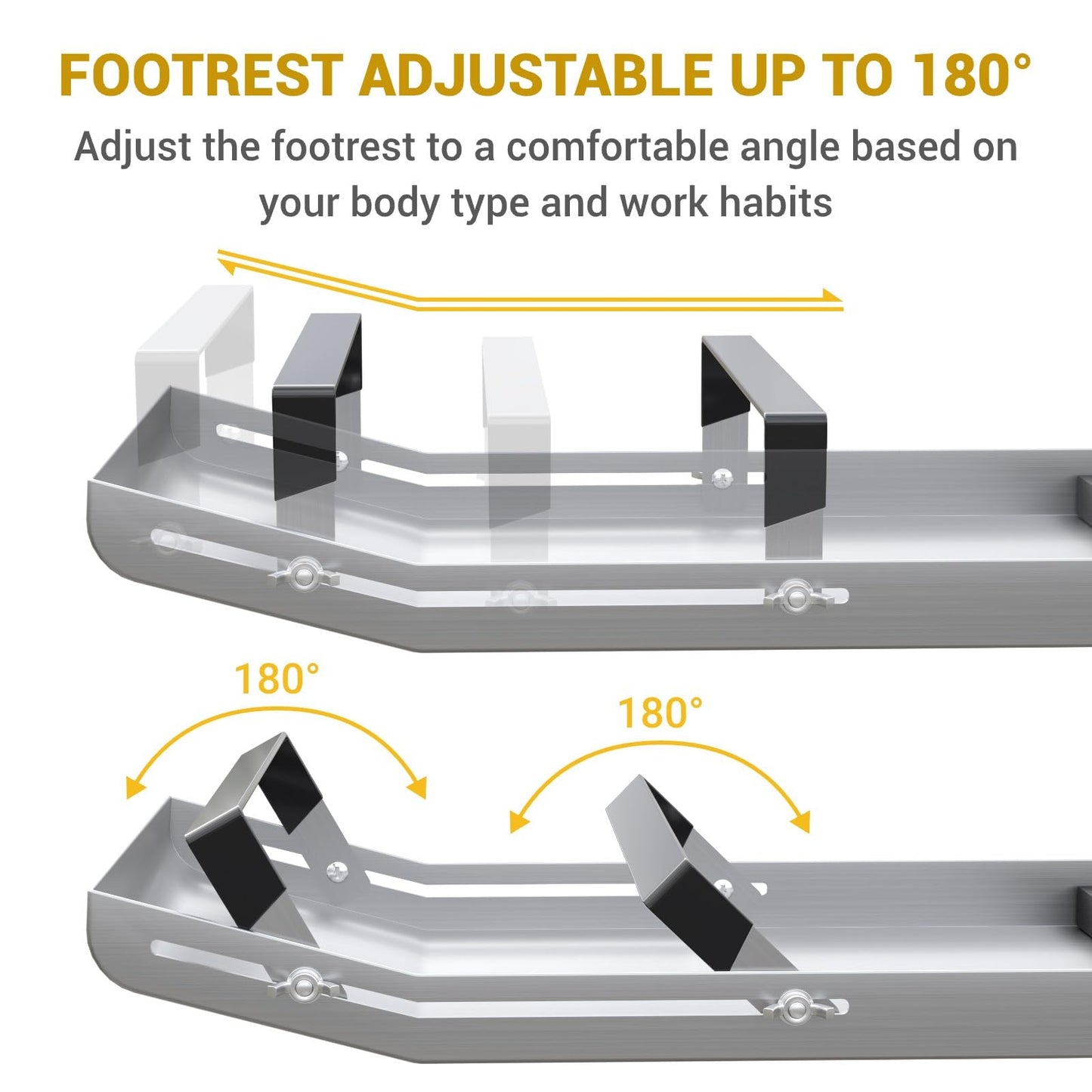 WUGEBA Concrete Knee Board Sliders-1Pair, Knee Pads for Men Construction, Stainless Steel Concrete Finishing Tools Trowel with Adjustable Strap & Moving Foam Sliders for Outdoor, Indoor