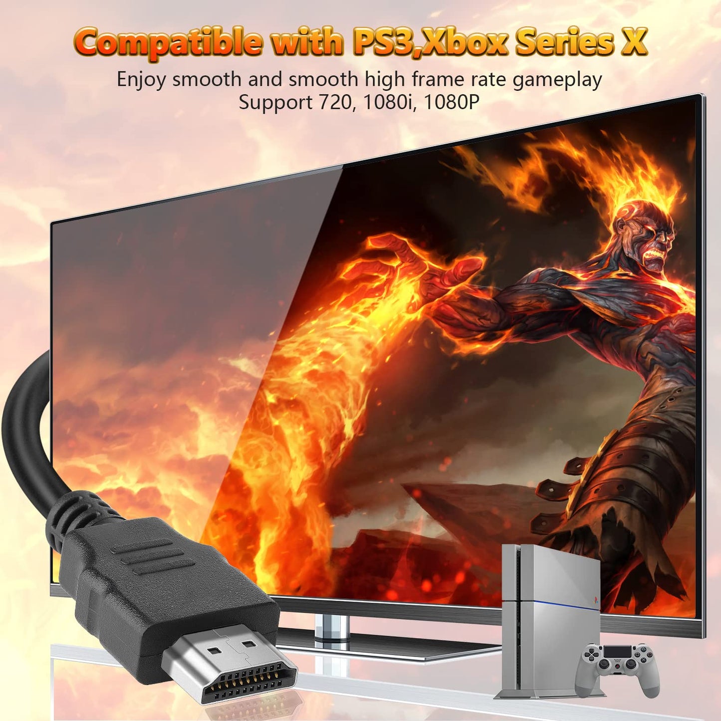 Spofit 10 Pack 3ft, 18Gbps Cord,1080p@60Hz,Dolby PS3,TV, HDMI Cable High Speed HDMI Braided TrueHD,DTS-HD Compatible