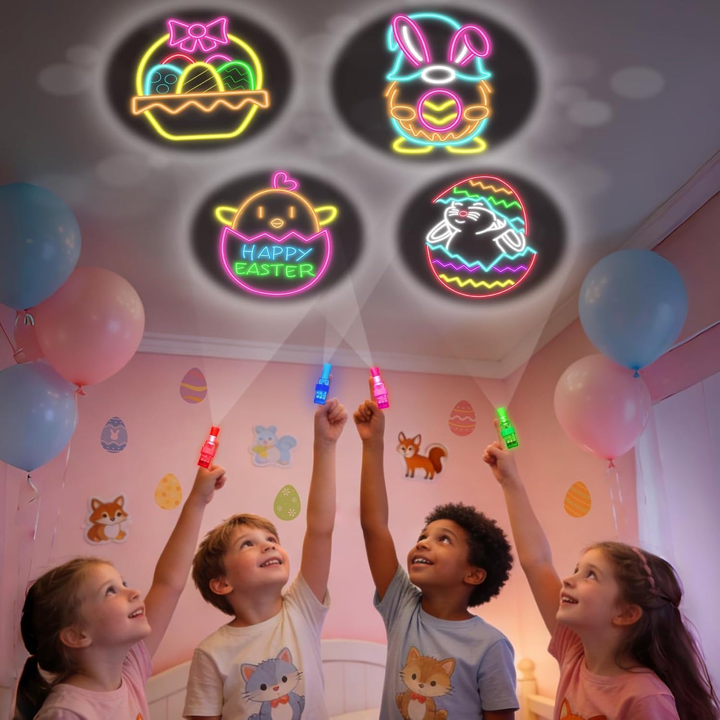 Skiennix 24 Pack Easter Eggs - LED Light Up Toys for Glow In The Dark Fun | Non-Candy Gifts & Party Favors