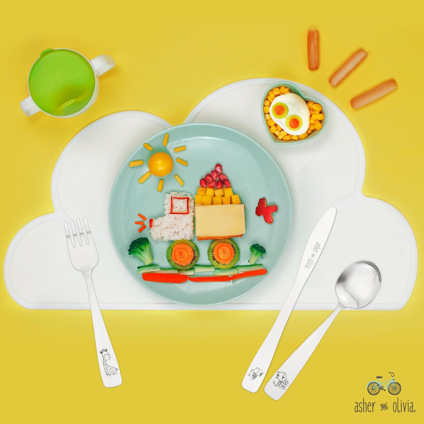 Kids and Toddler Utensils Silverware Set – 24-Piece Toddler Silverware Includes 8 Forks 8 Spoons and 8 Kid-Friendly Knives - kids Metal silverware Flatware Cutlery Set for Preschooler Baby Child