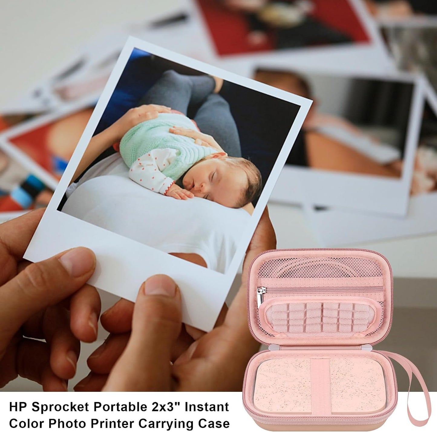 2x3 Elonbo Carrying Case for HP Sprocket Instant Smartphone Photo Printer, Portable Mini Color Print Digital Camera