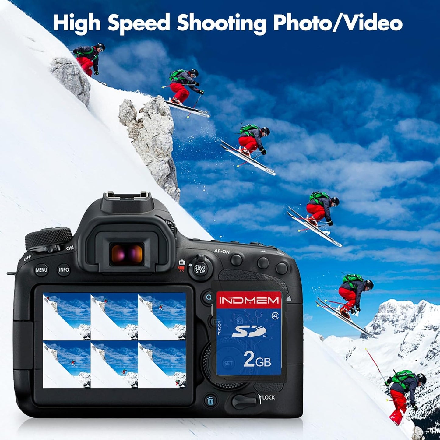 Sinobright 5 Pack 2GB 4 2G INDMEM SD Card Class Flash Memory Card SLC Stanard Secure Digital Cards