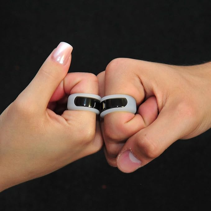Rinfit Smart Ring Protector - Silicone Ring Enhancer for Active Lifestyle and Gym - StyleFit U.S. Design Patent - Frosted, Size 11