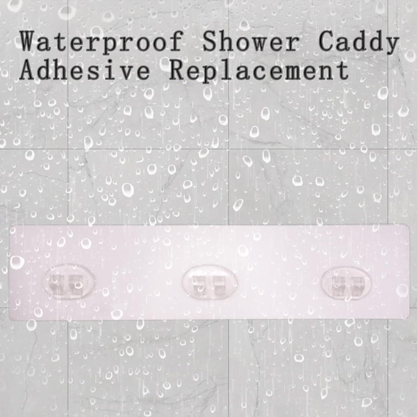 Skiennix Shower Caddy Adhesive - Strong Transparent Replacement Sticky Pads | No Drilling, Ideal for Bathroom & Kitchen Storage