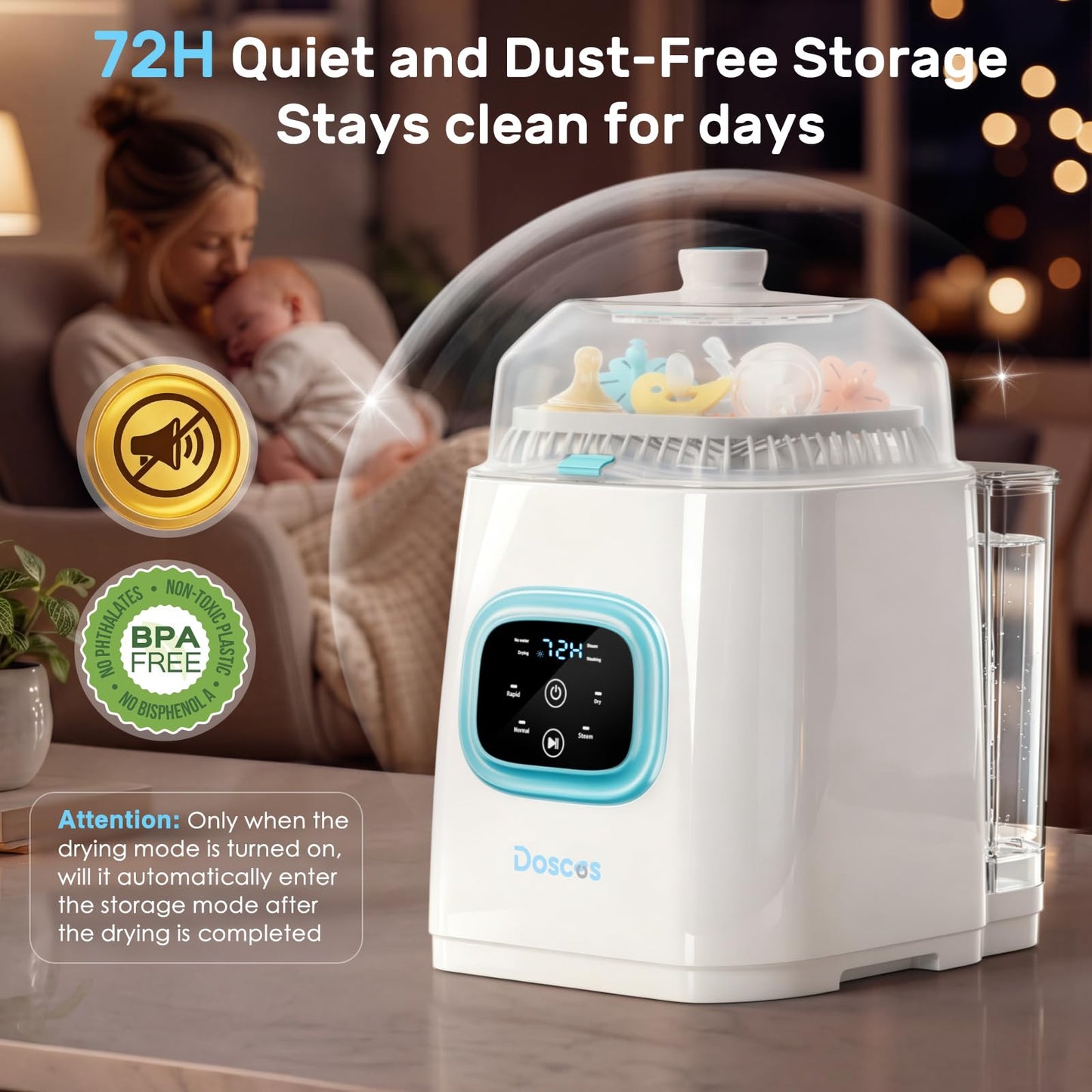 Bottle Washer Pro, All-in-One Baby Bottle Washer and Sterilizer & Dryer with 60 Detergent Tablets, Cleaning Machine for Bottles, Pump Parts & Baby Essentials, Deep Cleaning, Replaces Hand Washing