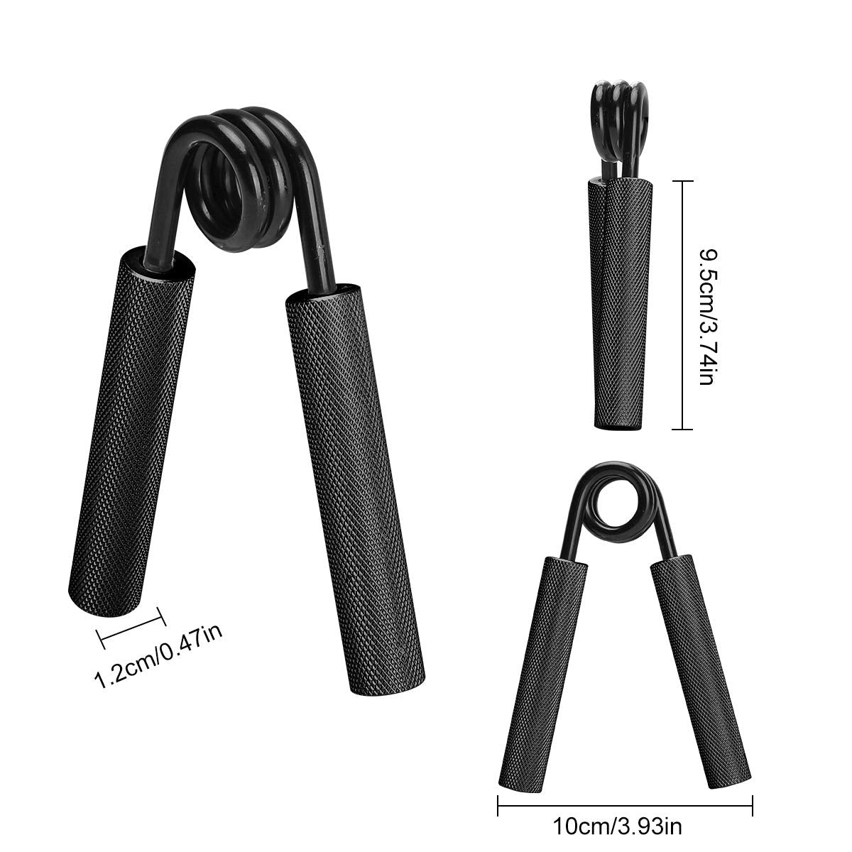 COVVY Hand Grip Strengthener,3 Pack (150,200,250lbs) Grip Strength Trainer Forearm Strengthener Hand Strengthener for Home Gym & Office Black