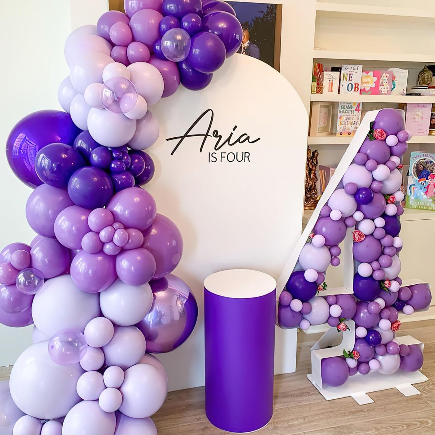 PartyWoo Purple Balloon Garland - 100-Piece Set of Shades of Purple Balloons | Various Sizes for Party Decorations