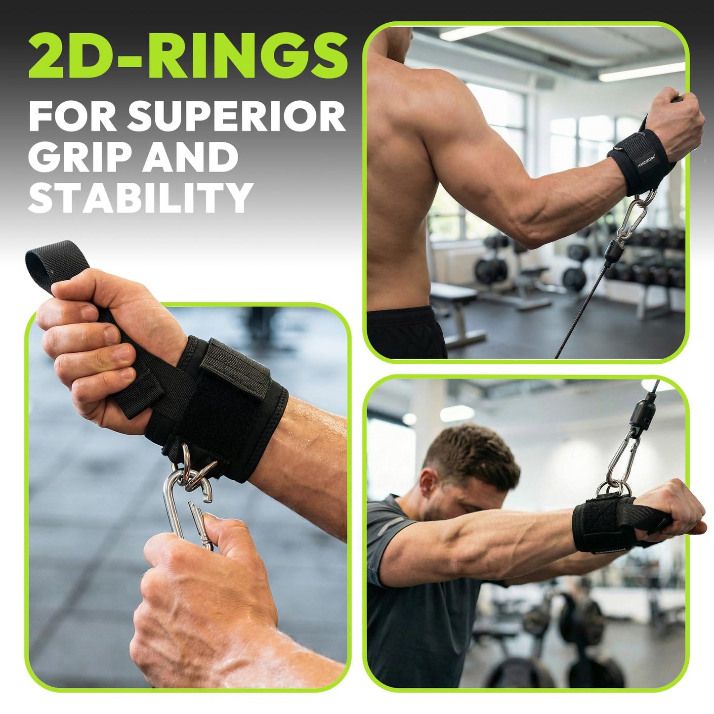 HANDBODE Lifting Wrist Straps for Weightlifting, Gym Wraps with Double D-Ring for Secure Grip, Deadlift, Pull Up, Bodybuilding, Cable Workout, Fit Men Women, Extra-Long Padded, Nylon