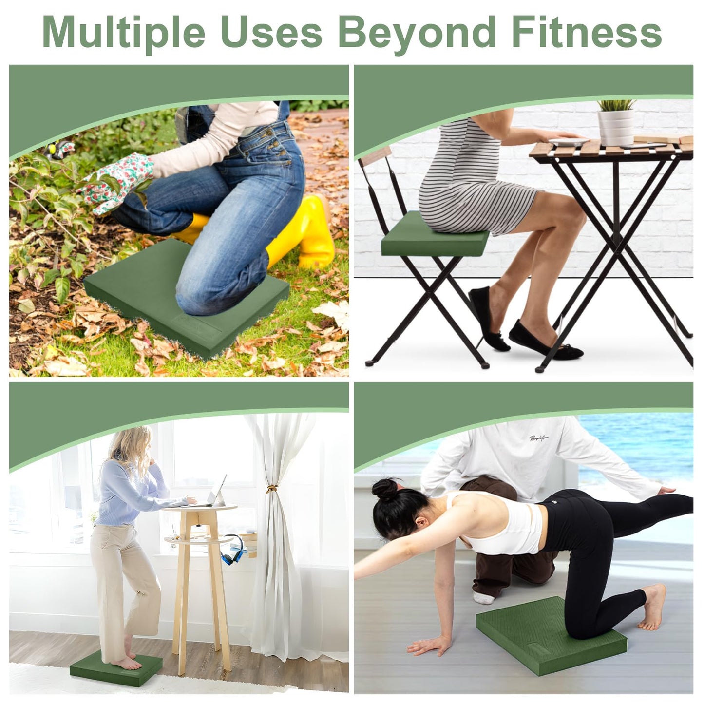 StrongTek Extra Wide Foam Balance Pad for Physical Therapy, 19" X 15.8" X 2.4", High-Density TPE Foam Pad for Exercise, Enhanced Stability, Core Strength, Non-Slip & Water-Resistant, for Fitness, Yoga