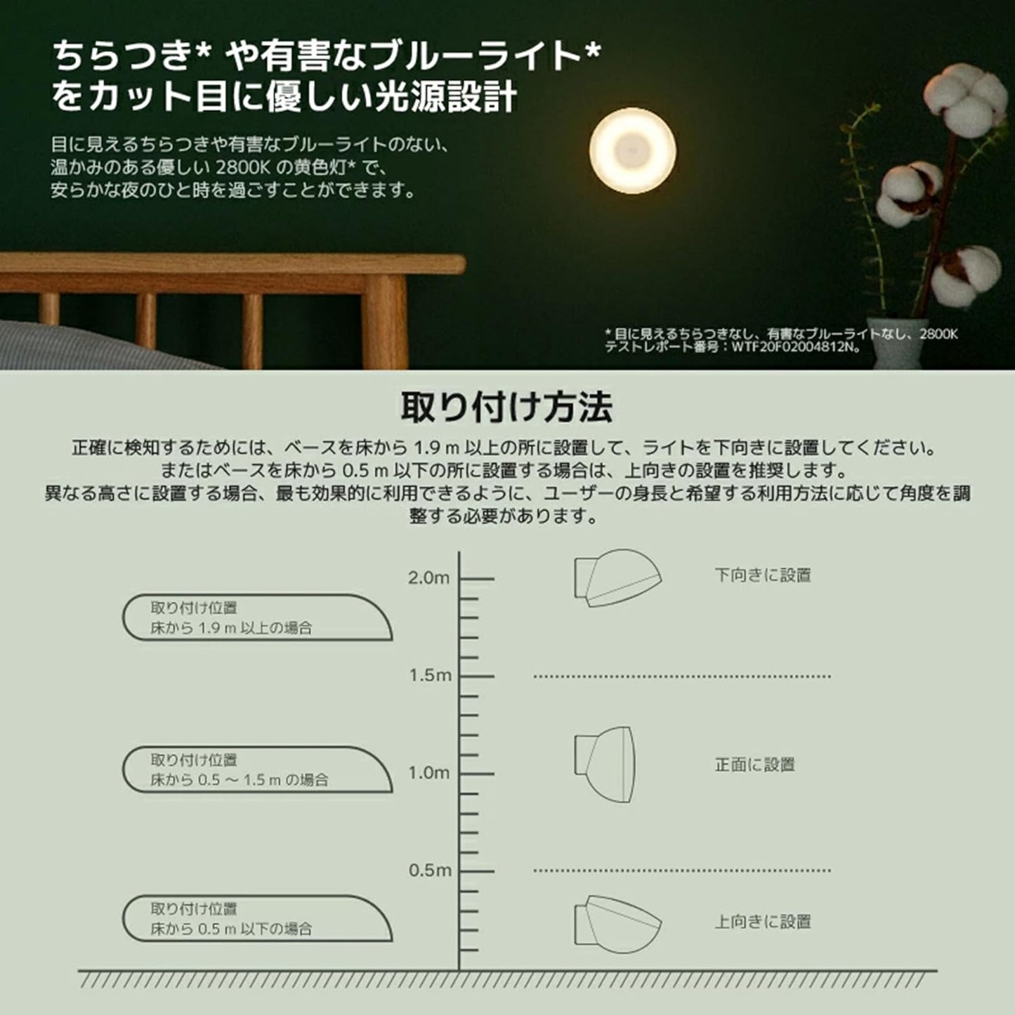 2 2800K 3 2-Pack) XIAOMI MI Motion Activated Night Light - Bluetooth, Warm Yellow Light, No Visible Flicker, No Harmful